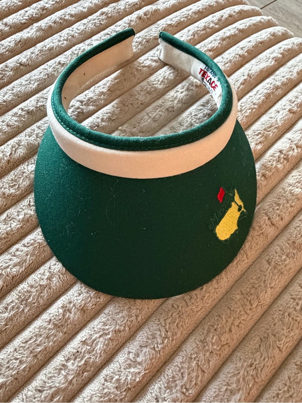 VTG Masters Dark Green Visor with White Band and Yellow Embroidered Badge